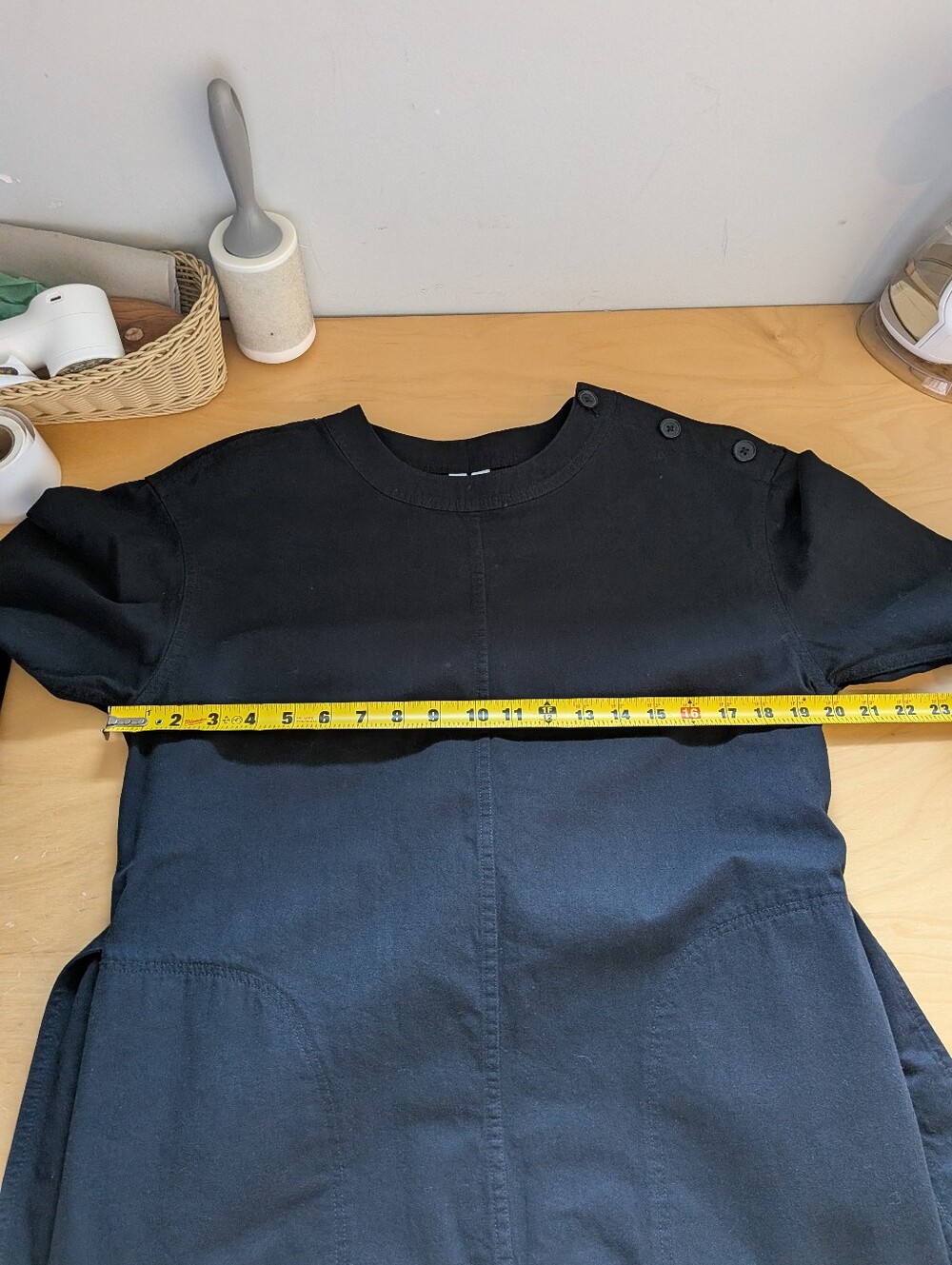 UNIQLO Women Mini Dress Black Color 100% Cotton Size XS (Run Bigger) Waist Strap - Picture 9 of 11